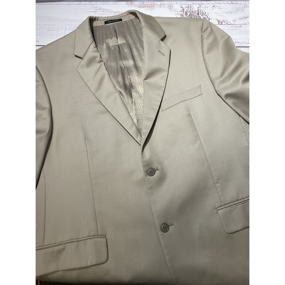 Alfani Men's Blazer Size 44R Beige Two Button 93% Wool 7% Cashmere